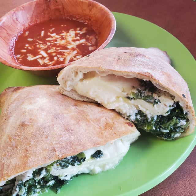 Spinach Calzone.