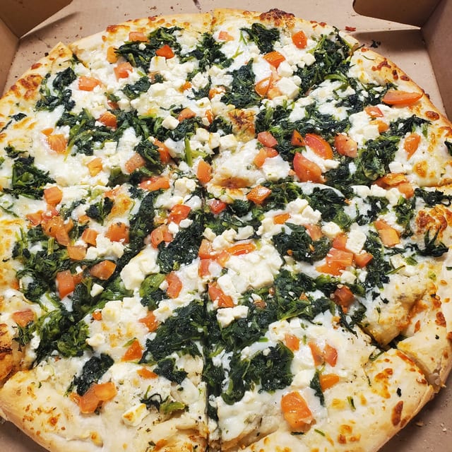 Spinach Pizza.