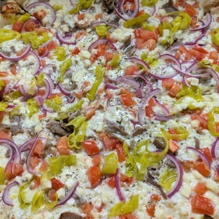 Greek White Pizza