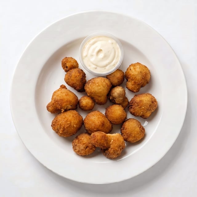 Golden Battered Mushrooms.